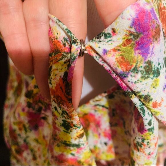 Aqua Brand watercolor floral romper NWT - Picture 7 of 9